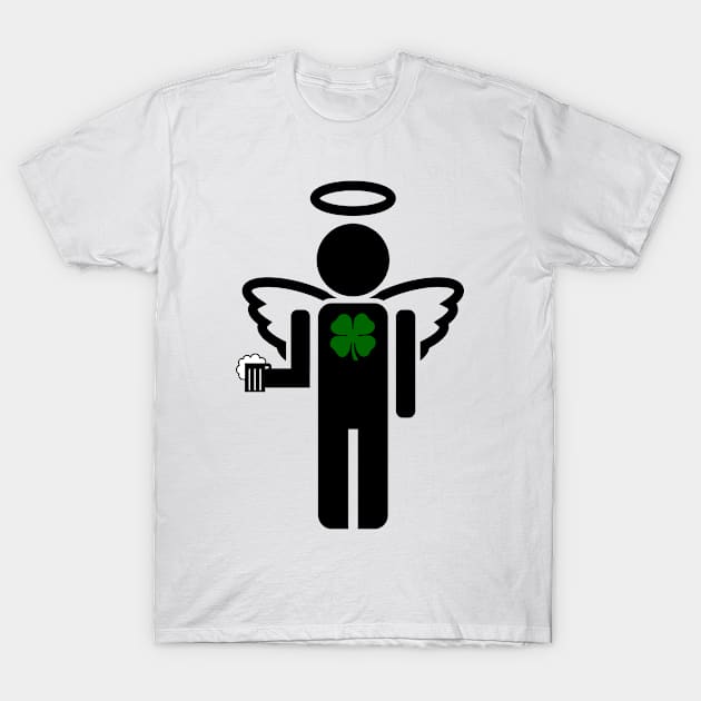 irish drinking angel T-Shirt by asyrum